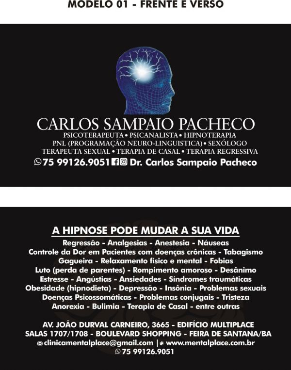 TERAPEUTA DE RESSONANCIA PSICOTERAPEUTICA CARLOS SAMPAIO PACHECO 75 991269051 whatsapp