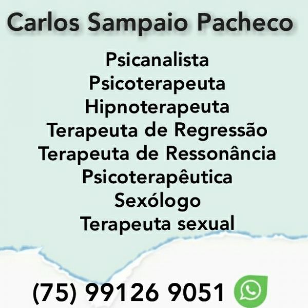 PSICOTERAPEUTA CARLOS SAMPAIO PACHECO 75 991269051 whatsapp