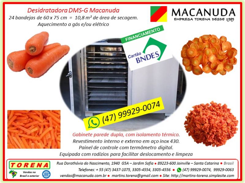 Mquina para fazer cenoura desidratada marca Macanuda