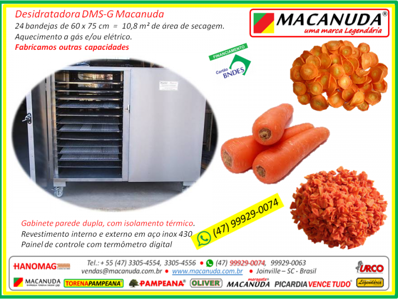 Desidratar Frutas Mquinas Industriais marca Macanuda
