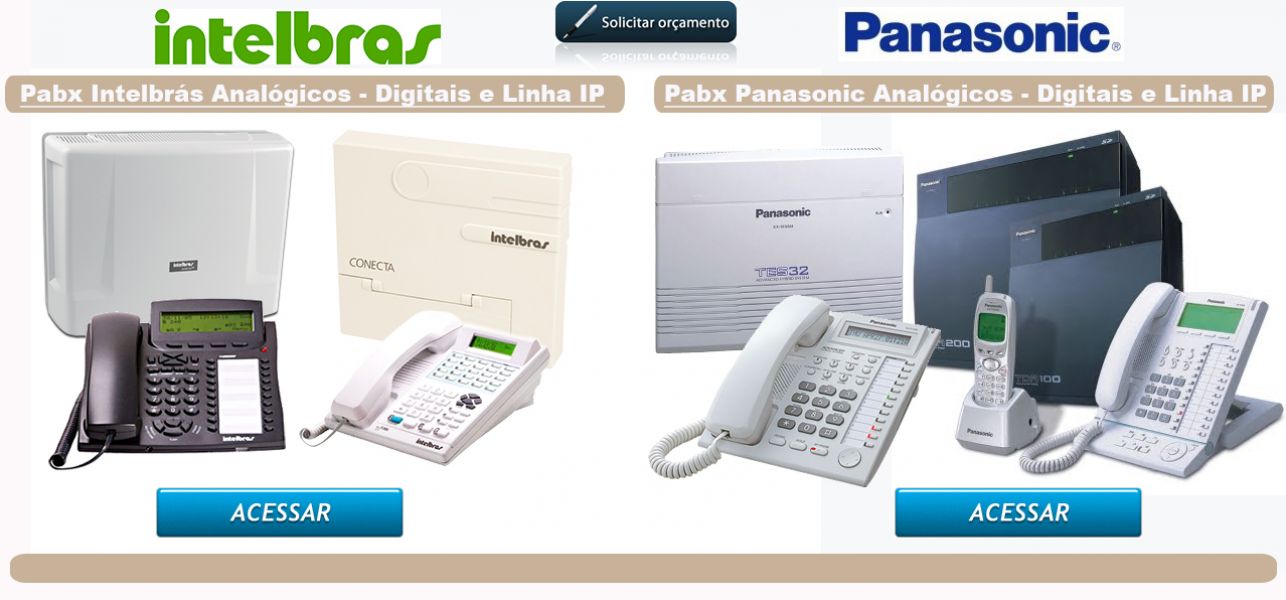 Conserto de Pabx Digital - Intelbras - Panasonic - Maxcom