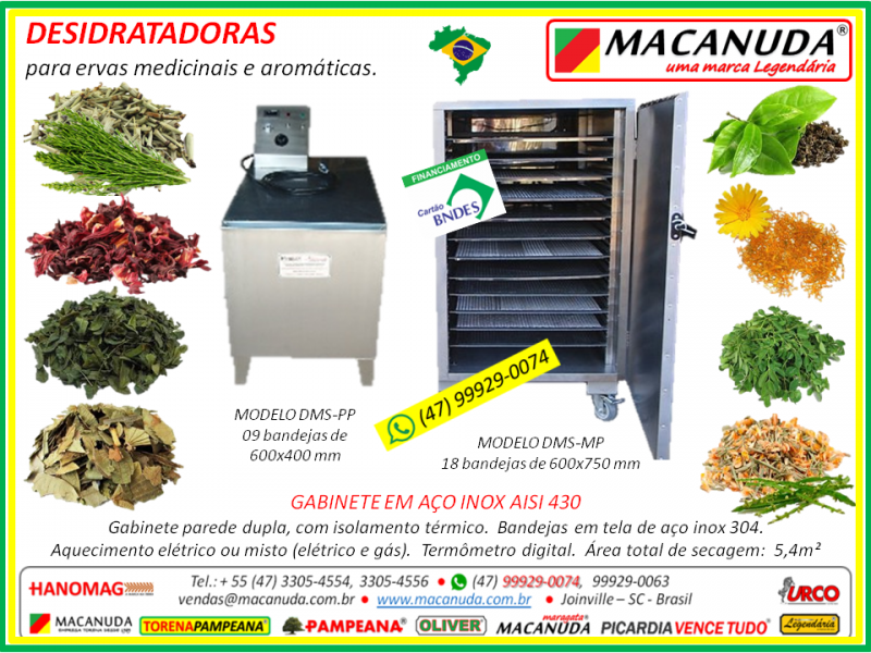 Desidratadores de frutas e outros alimentos, marca Macanuda