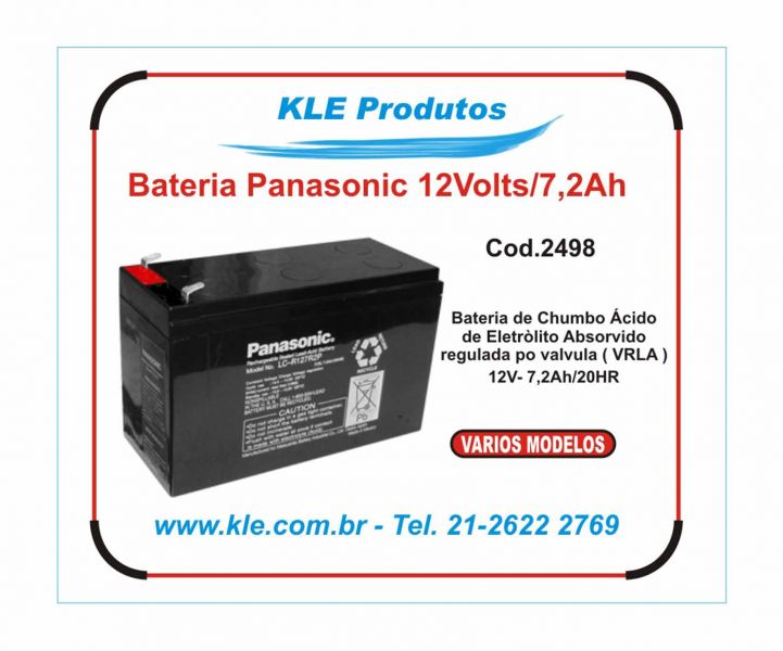 Bateria Recarregvel Panasonic 12V/7,2 Ah      