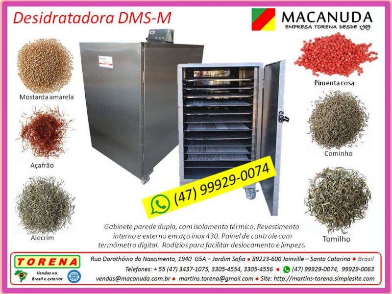 Maquinrio para secar pimentas marca Macanuda