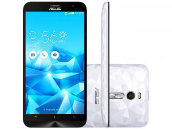 Smartphone Asus ZenFone 2 Deluxe 128GB Branco - Dual Chip 4G Cm. 13MP + Selfie 5MP Tela 5.5'