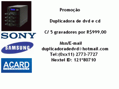 Duplicadora de dvd e cd (11) 2773-7727 Copiadora de dvd e cd 