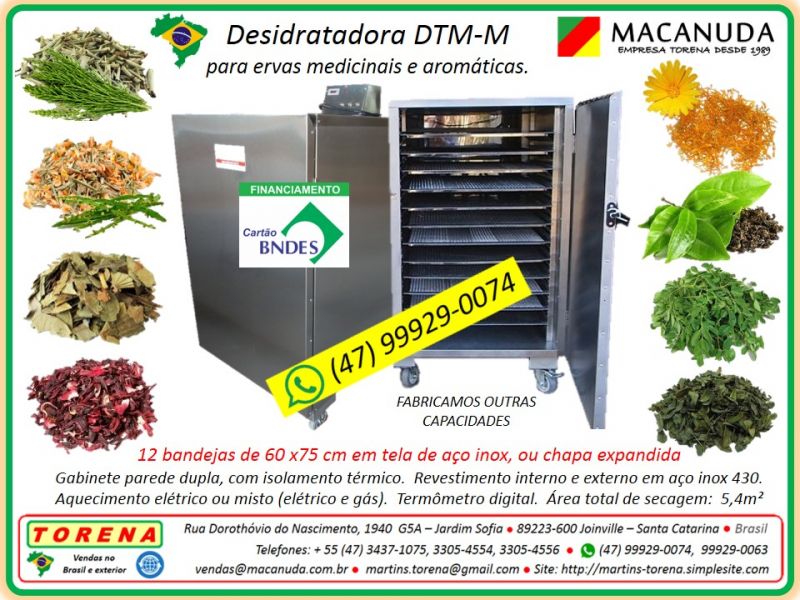 Equipamento profissional para secar ervas marca Macanuda