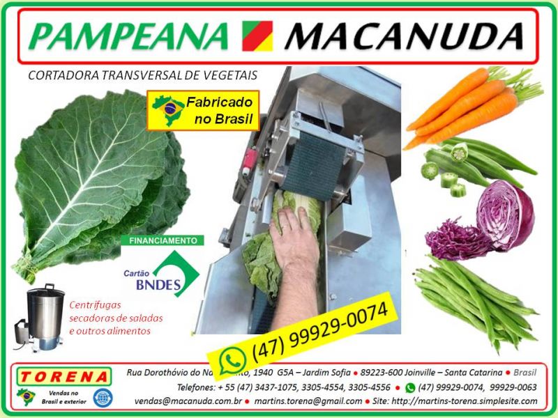 Pampeana Macanuda a mquina profissional de fatiar couve