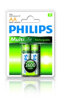 Pilha Recarregvel AA 2600 mAh Philips 
