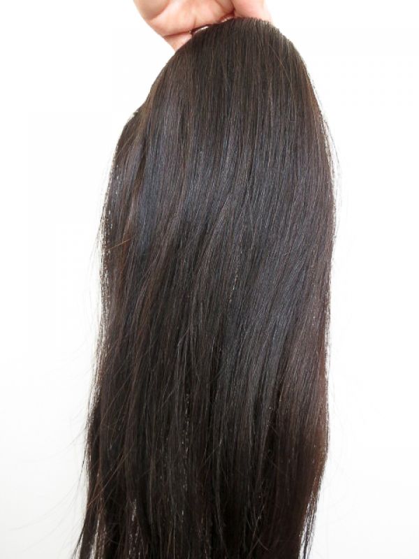 Mega hair -Tela pronta cabelo castanho obscuro 75 grs , 40 cm comprimento, 21 cm