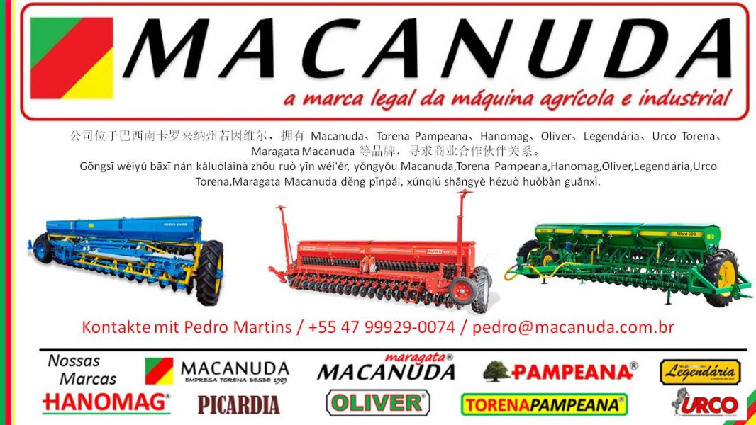 PLANTADEIRAS com a Marca MACANUDA - Empresa do Brasil Busca Parcerias