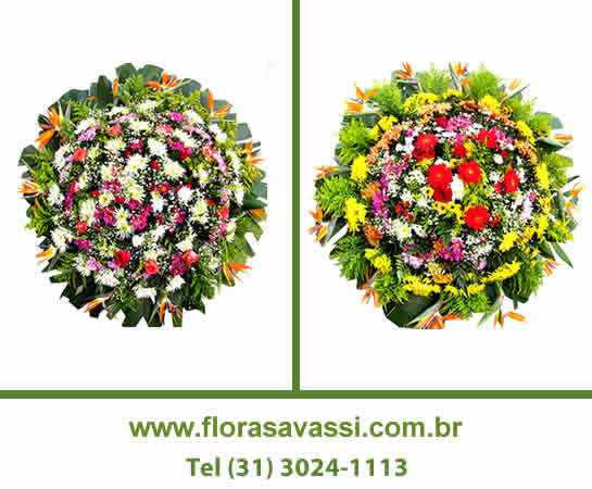 Coroas de flores Parque Renascer, velório JK Eldorado, velório do Flamengo em Contagem 