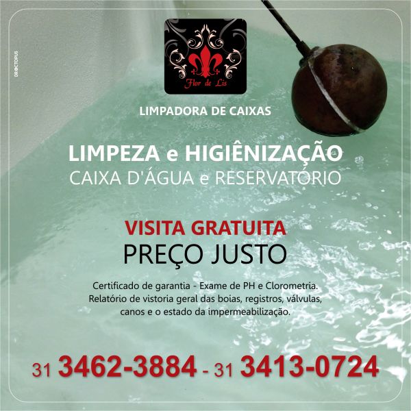 Limpeza Caixa Dagua - Nova Lima/BH