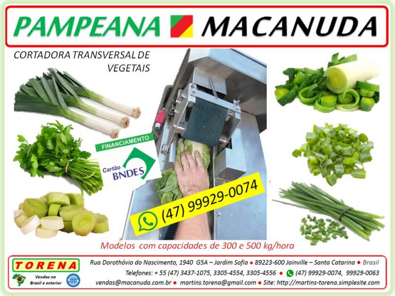 Pampeana Macanuda a máquina profissional de fatiar alho-poró