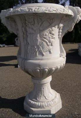 Jarrón de Versalles de la musica  macetero de mármol blanco 