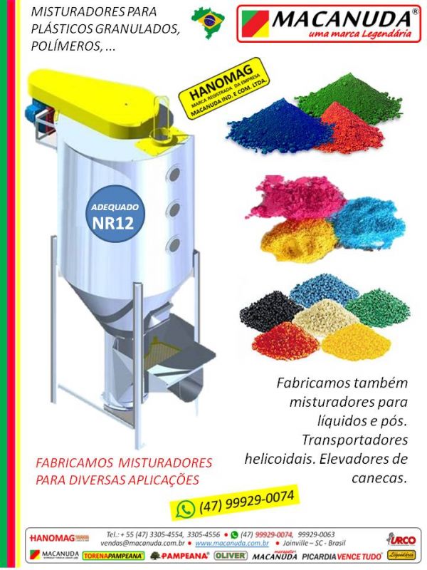 Santa Catarina MACANUDA Máquina Industrial para Misturar Polímeros