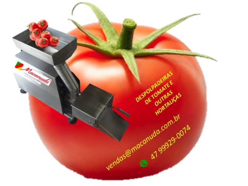 Máquina industrial despolpadora de tomate, marca Macanuda