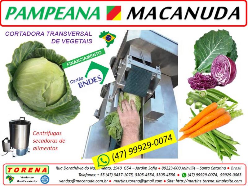 Pampeana Macanuda a máquina profissional de cortar couve