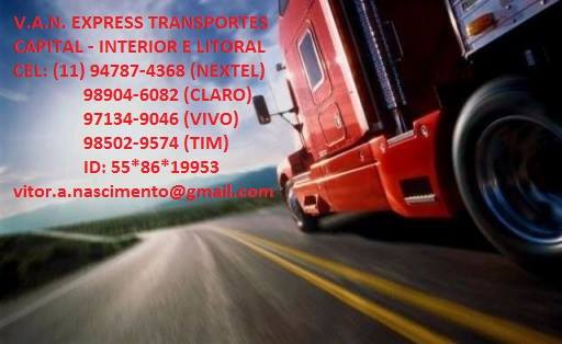 Carretos, Fretes, Mudanças e Transportes Executivos (Caminhões, Vans ou Carros).