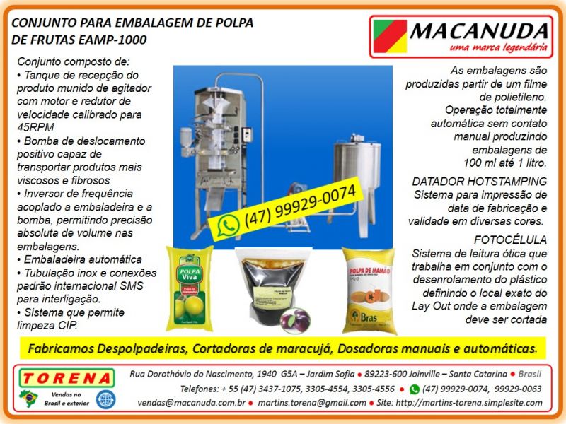 Máquina Pra Fazer Polpa de Maracujá Torena Macanuda