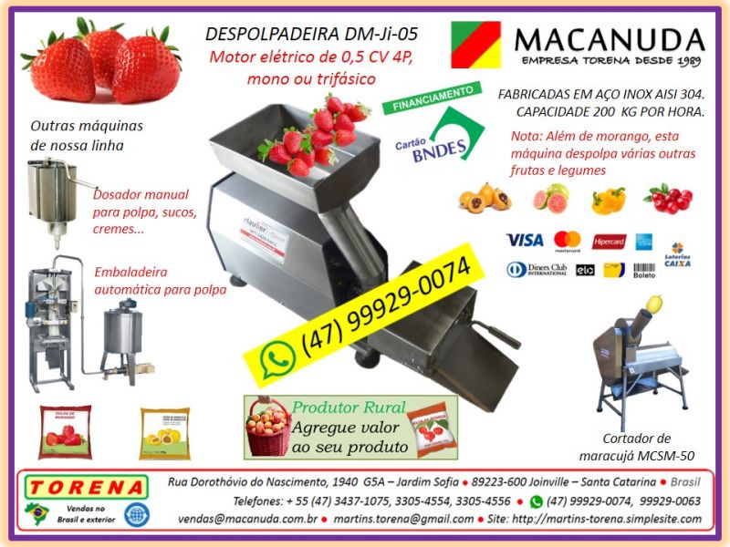 Fruticultor, recheie a guaiaca fazendo polpas com máquinas Macanuda
