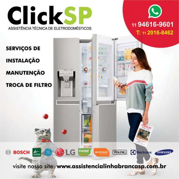 Click especializada em manutenção para geladeiras