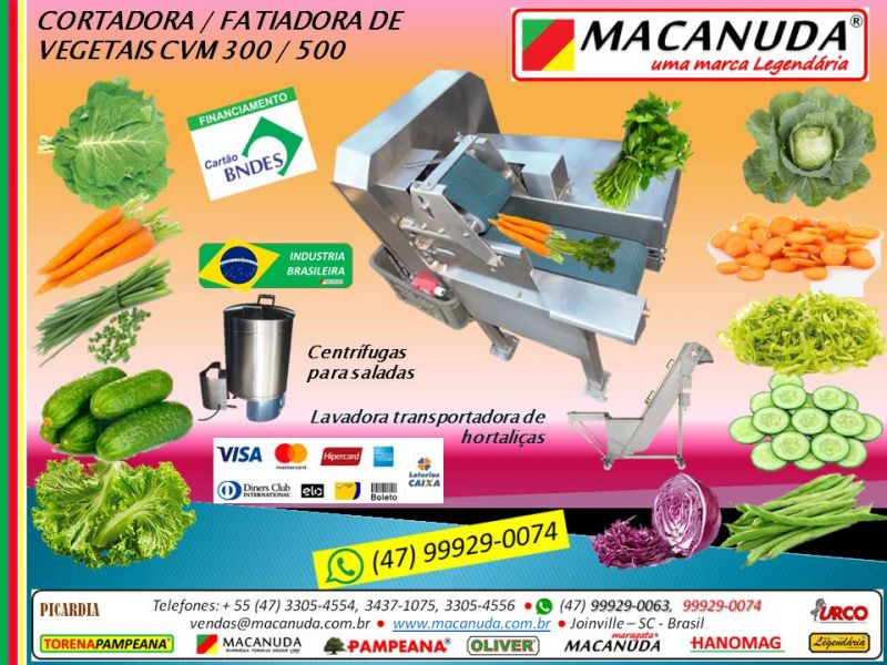 Máquina Industrial de Picar Vegetais - Macanuda