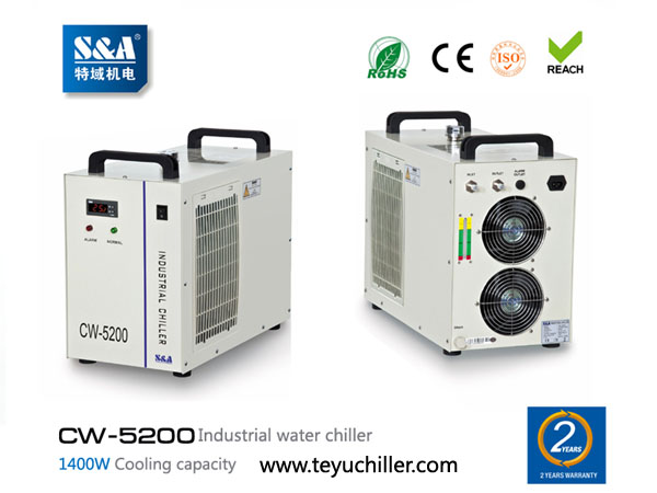S&A CW-5200 water cooled chiller for cooling UVLED exposure machine