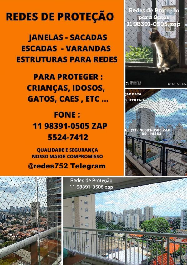 Redes de Proteção no Jardim Pirajussara, (11) 98391-0505, zap