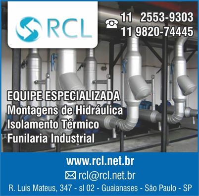 Rcl montagem hidráulica e isolamento térmico