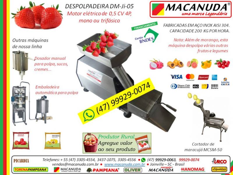 Começar Negócio de Polpa de Frutas Máquinas Macanuda